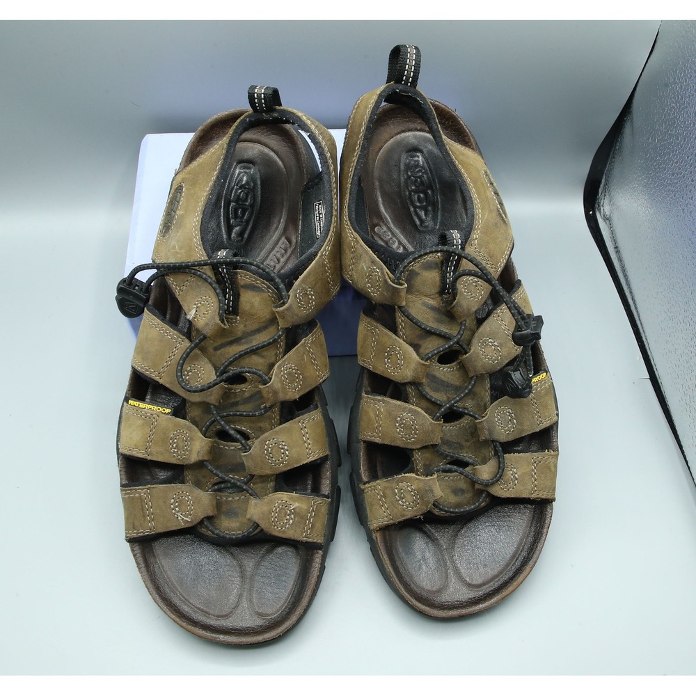 Keen Daytona II Mens Hiking Sandals Brown Leather Waterproof 1003032 Size 10.5